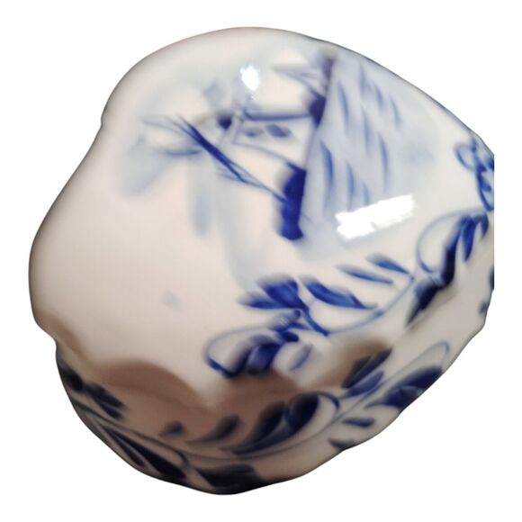 Handpainted Delft Blue D.A.I.C. China Condiment Server with Lid. Floral 3.5" - Picture 6 of 8